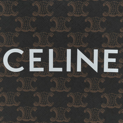 Celine Triomphe Canvas Calfskin Mini Vertical Cabas Tan 6 of 9