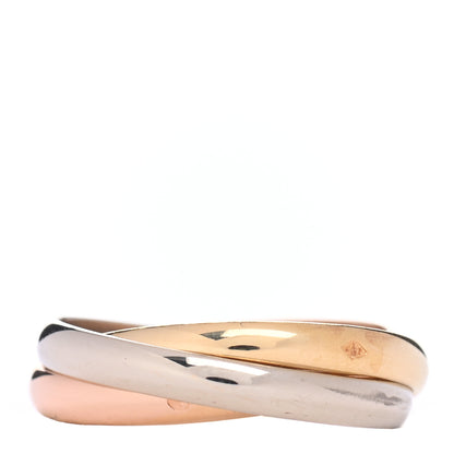 Cartier 18K Pink Yellow White Gold Small Trinity Ring 52 6 3 of 4