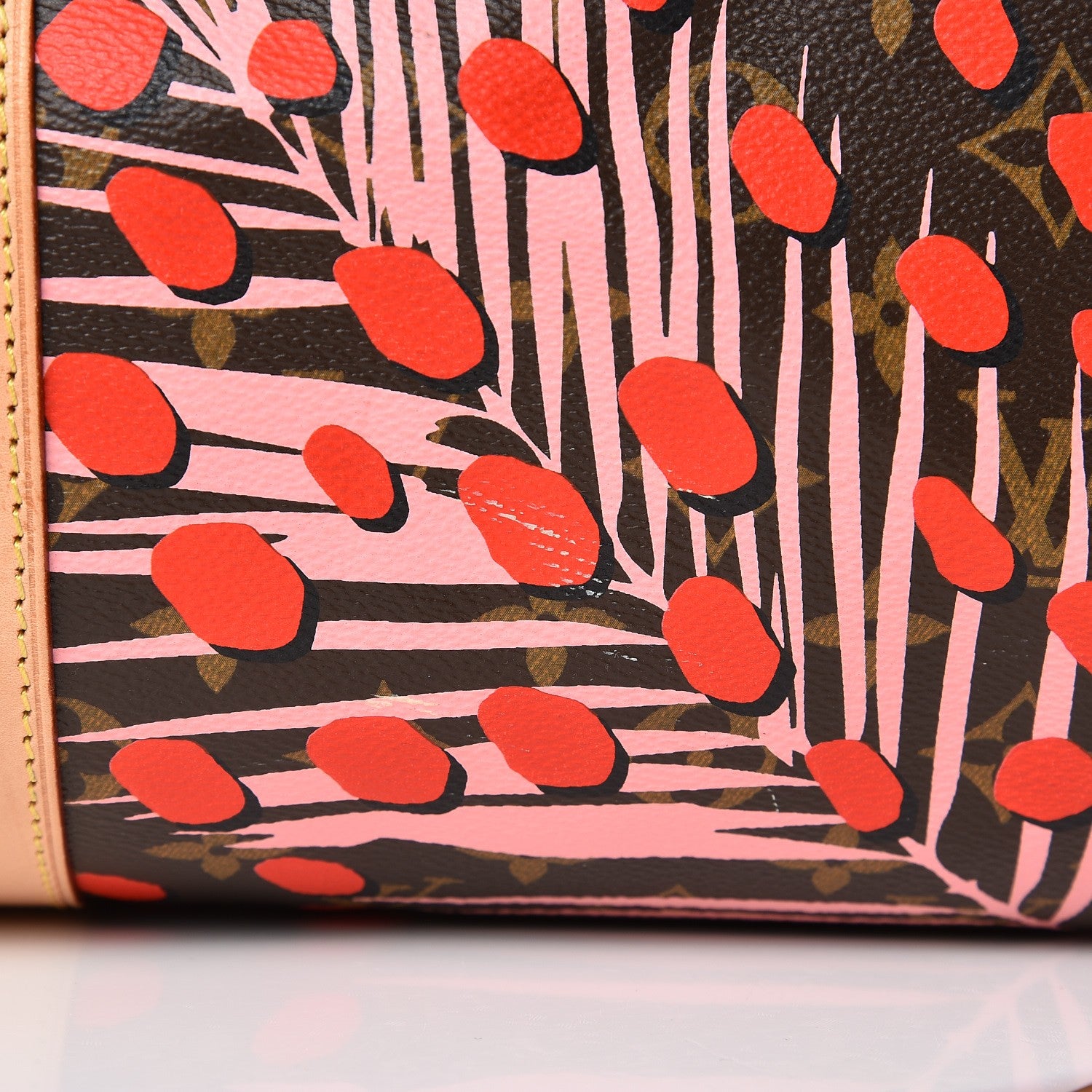 Louis Vuitton Monogram Jungle Dots Keepall Bandouliere 50 Sugar Pink Poppy 11 of 11