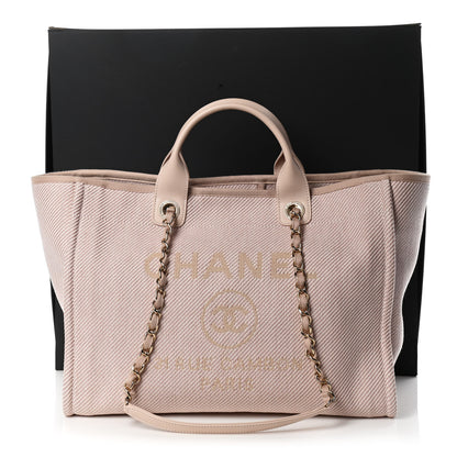 Chanel Mixed Fibers Calfskin Medium Deauville Tote Beige 13 of 13