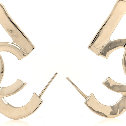 Chanel Metal CC Heart Coco In Love Hoop Earrings Gold 3 of 5