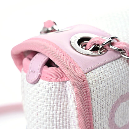Chanel Woven Straw Raffia Small Deauville Messenger Light Pink 10 of 17