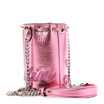 Christian Louboutin Metallic Calfskin Mary Jane Bucket Confettis 3 of 9