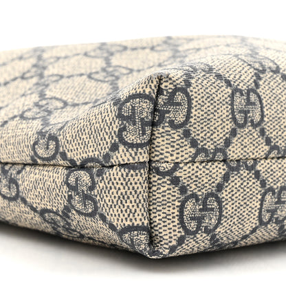 Gucci GG Supreme Monogram Web Flat Messenger Bag Navy 10 of 14