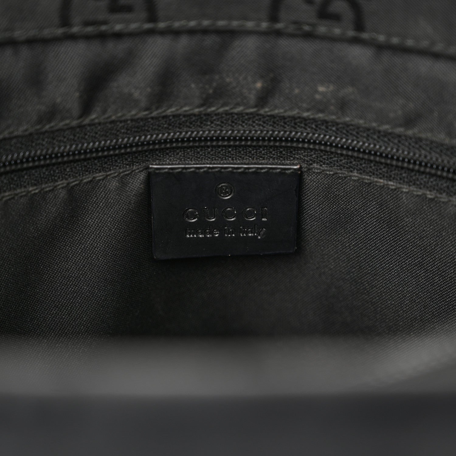 Gucci Nylon Monogram Bamboo Handle Bag Black 6 of 17