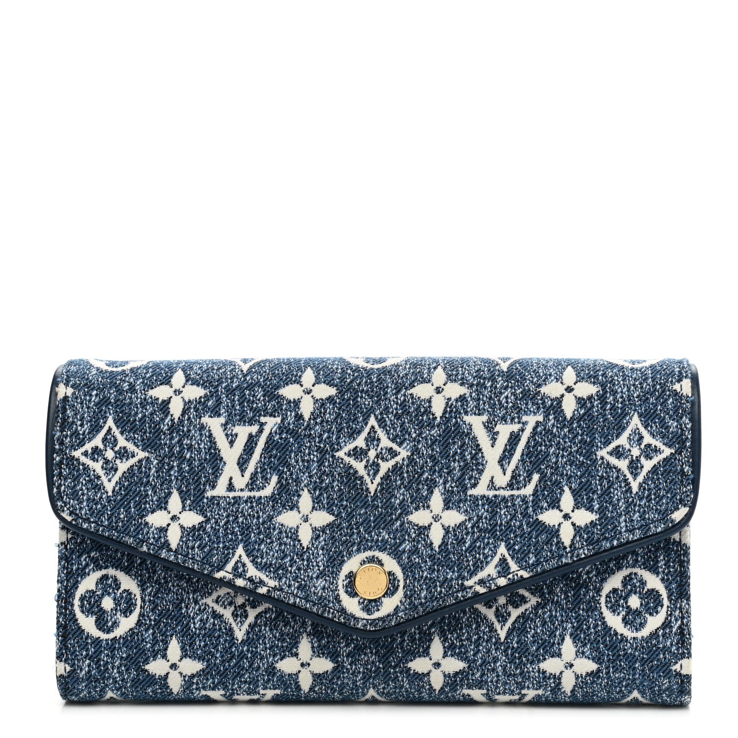 Louis Vuitton Monogram Jacquard Denim Sarah Wallet Bleu 1 of 8