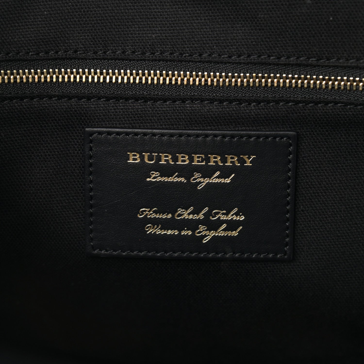 Burberry Grainy Calfskin House Check Small Canterbury Tote Black 6 of 10