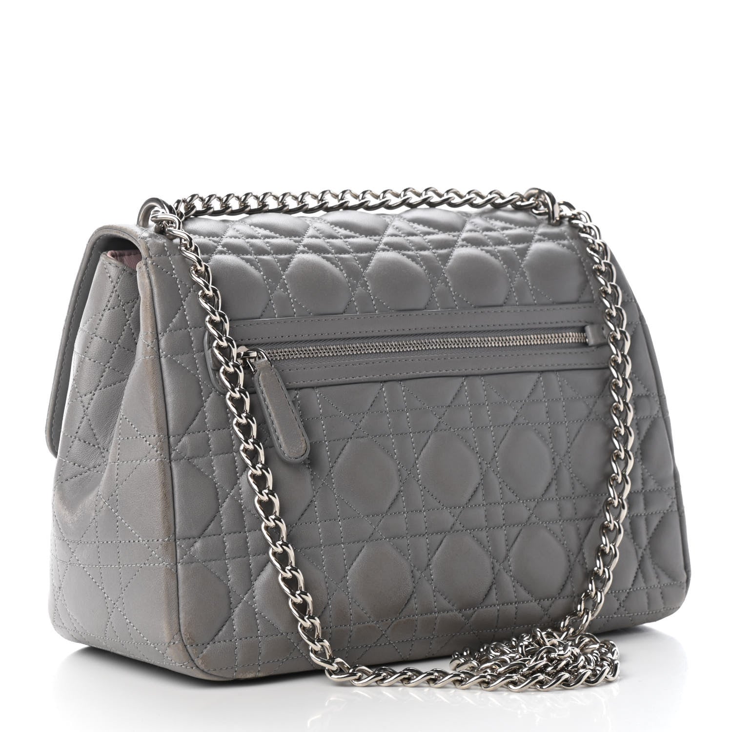 Christian Dior Lambskin Cannage Small Miss Dior Flap Grey 3 of 9