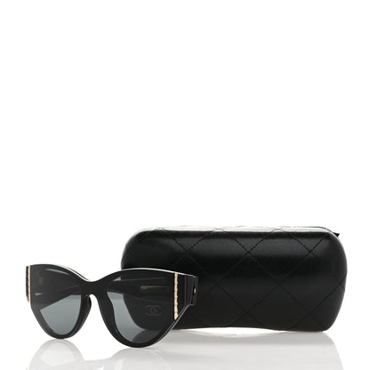 Chanel Acetate Cat Eye Sunglasses 6054 Black 8 of 8