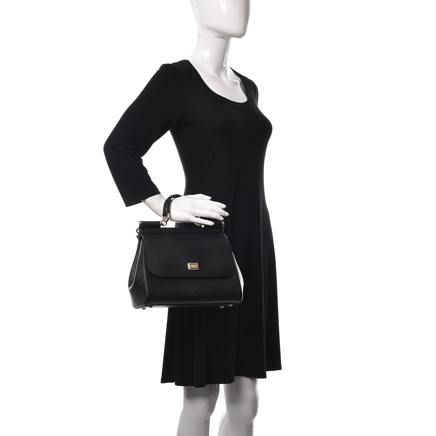 Dolce & Gabbana Dauphine Medium Miss Sicily Satchel Black 2 of 10