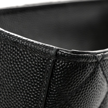 Saint Laurent Grain De Poudre Textured Mixed Matelasse Triquilt Medium Monogram Satchel Black 19 of 19