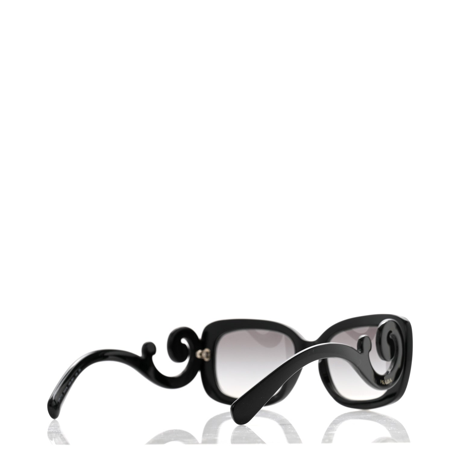 Prada Acetate Baroque Sunglasses SPR 27O Black 2 of 6