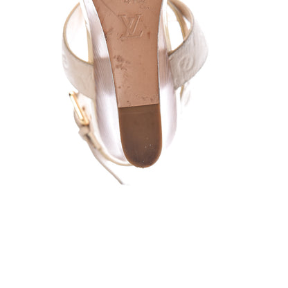 Louis Vuitton Monogram Wedge Sandals 41 White 11 of 23