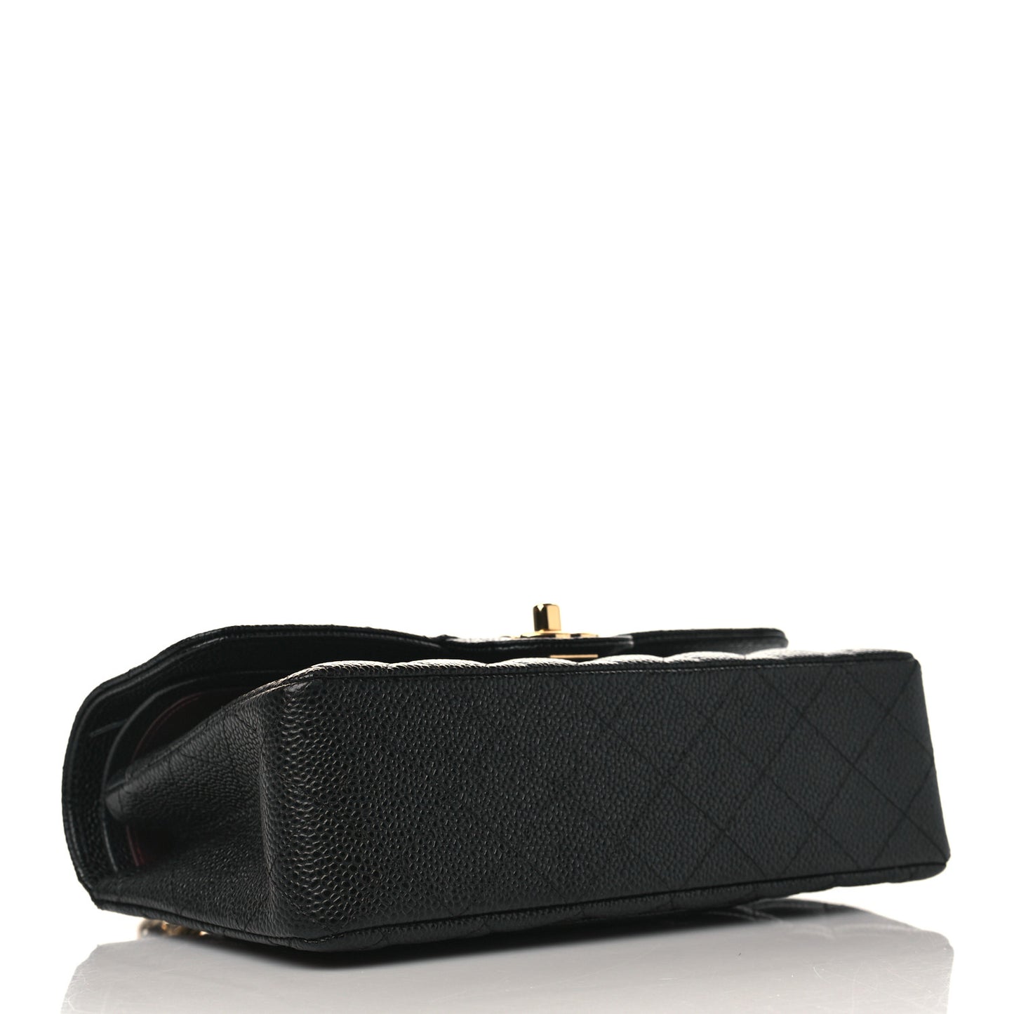 Caviar Quilted Small Double Flap Black