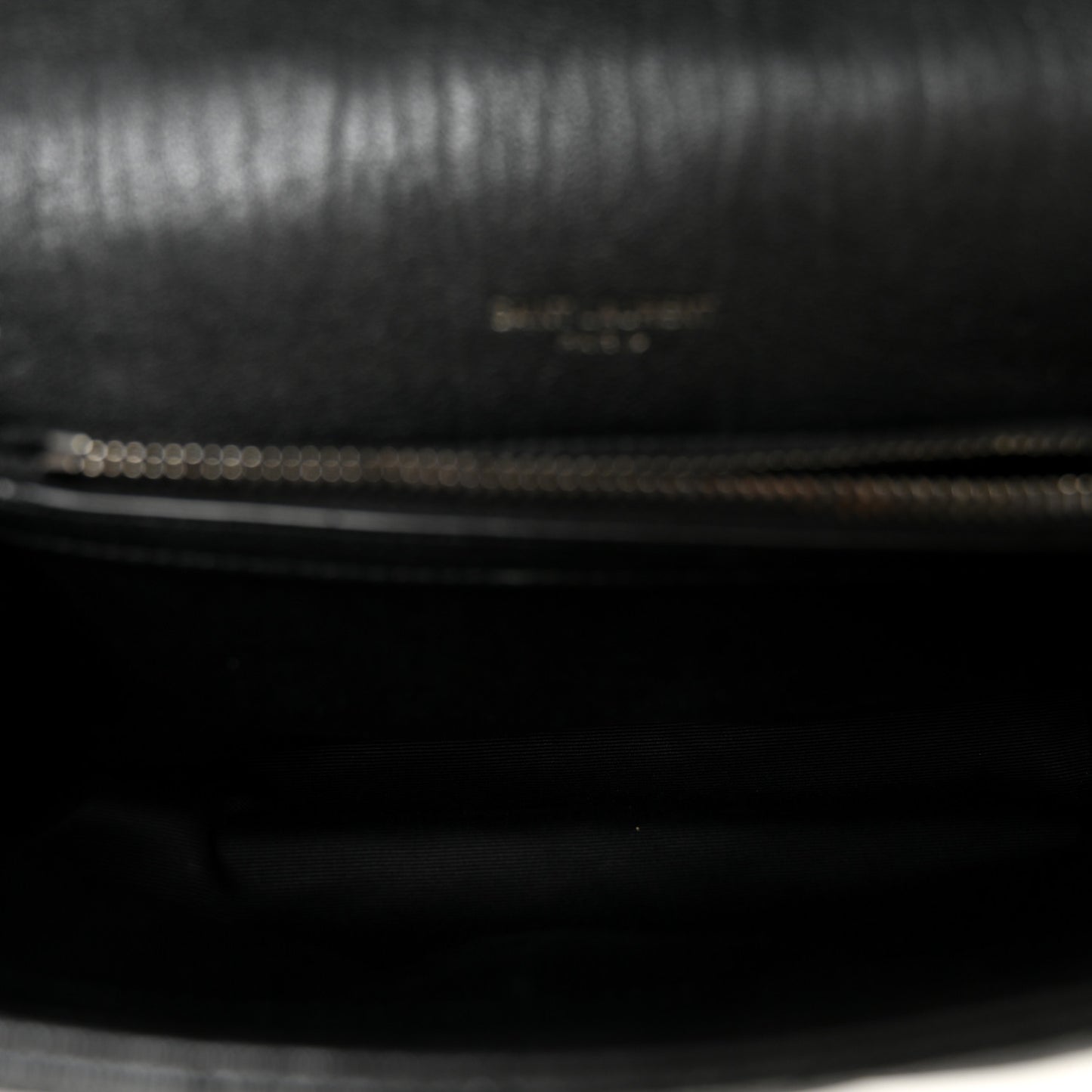 Sheepskin Matelasse Chevron Monogram Medium College Bag Black