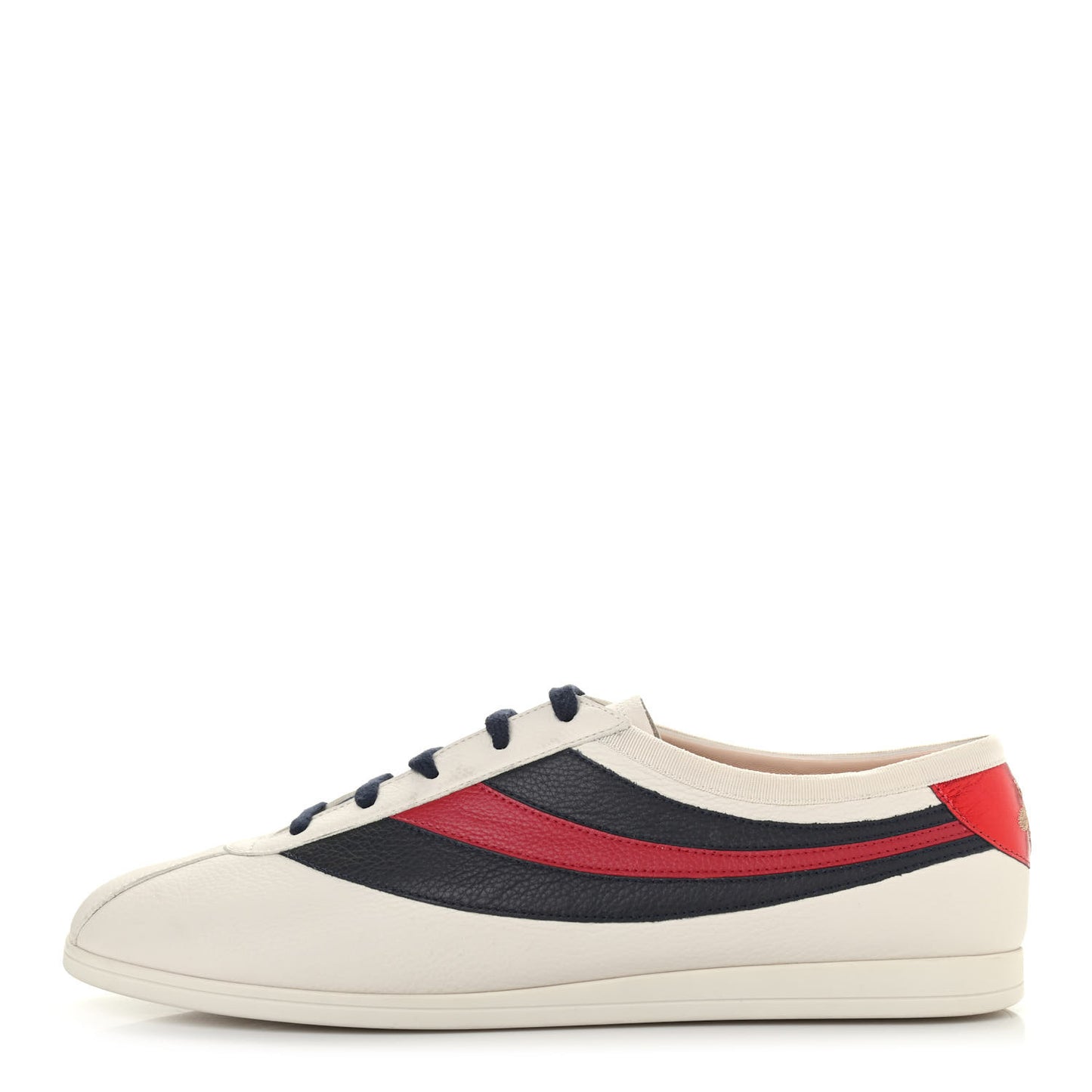 Calfskin Mens Web Falacer Sneakers 12 White Blue