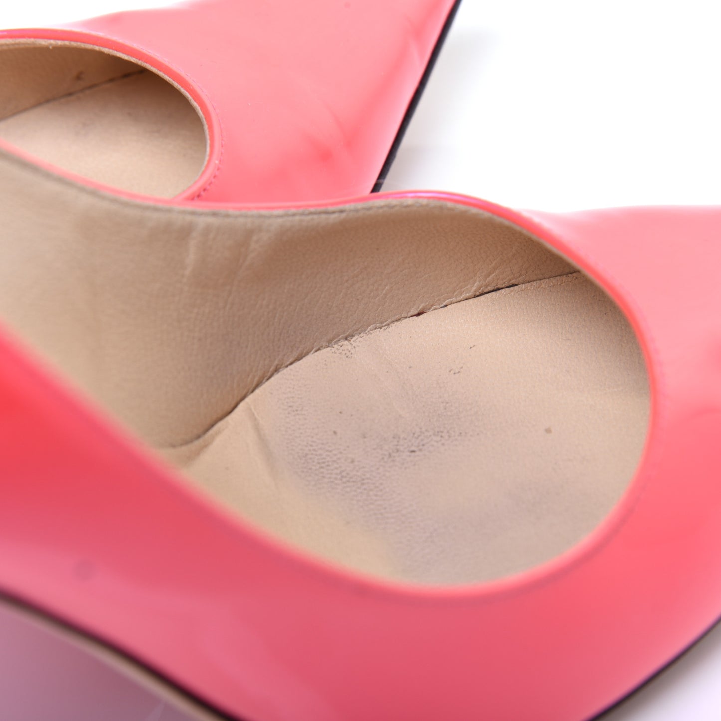 Neon Patent Pointy Toe Abel Pumps 39 Pink
