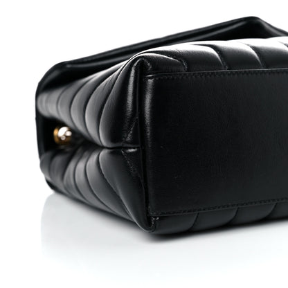 Saint Laurent Calfskin Y Quilted Monogram Small Loulou Chain Satchel Black 9 of 14