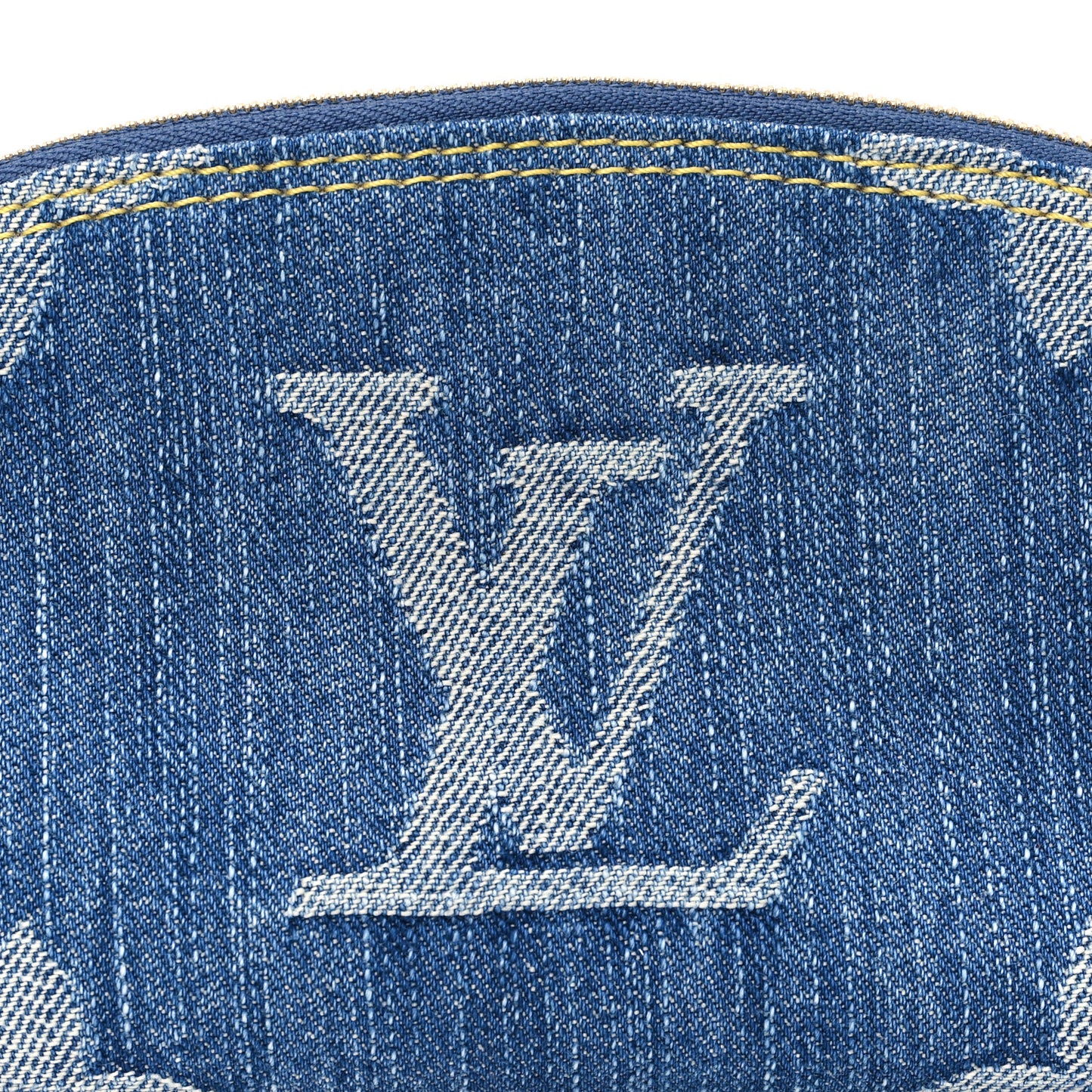 Denim Giant Monogram Pochette Cosmetique PM Denim Blue