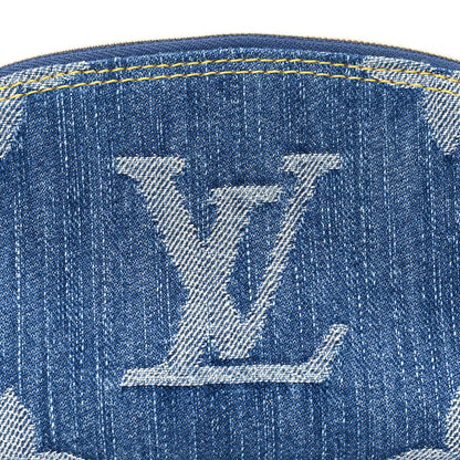 Louis Vuitton Denim Giant Monogram Pochette Cosmetique PM Denim Blue 7 of 8