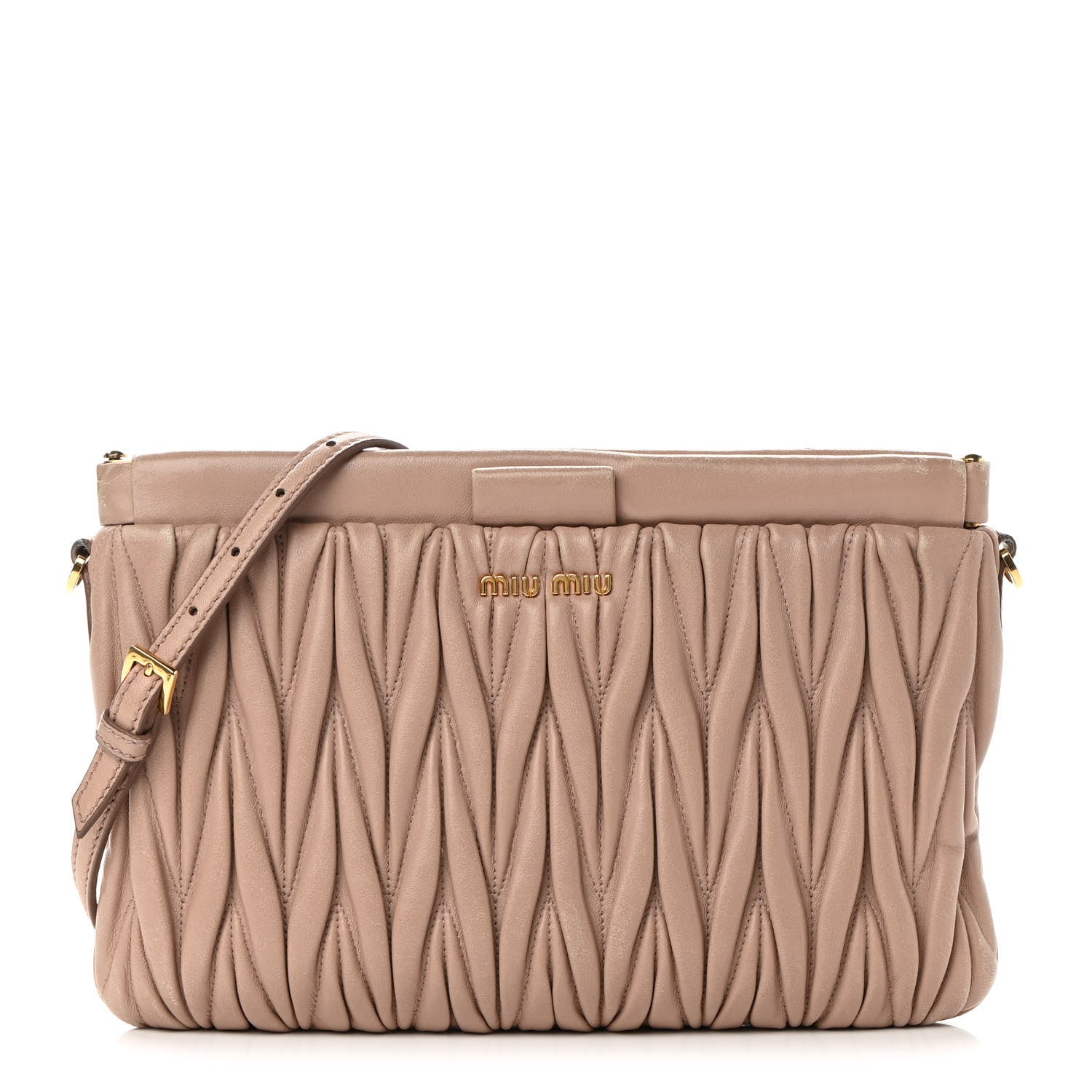 Miu Miu Nappa Matelasse Crossbody Cammeo 1 of 17