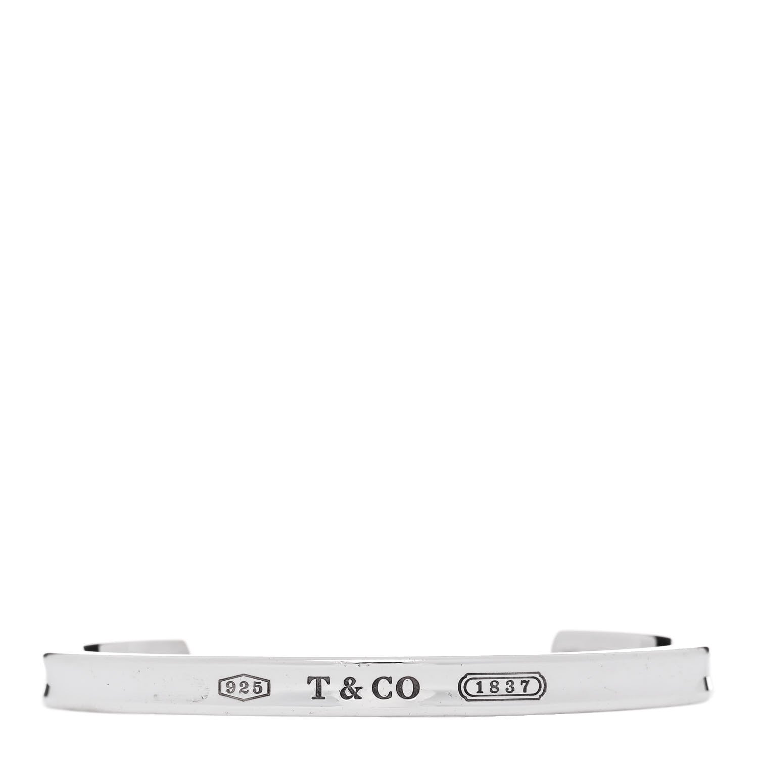 Tiffany Sterling Silver Narrow 1837 Cuff Bracelet 1 of 3