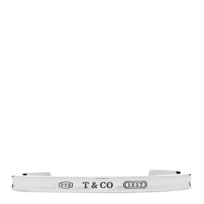 Tiffany Sterling Silver Narrow 1837 Cuff Bracelet 1 of 3