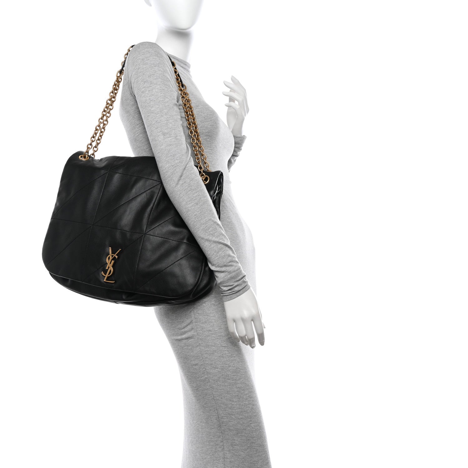 Saint Laurent Lambskin Matelasse Monogram Large Jamie 4.3 Black 2 of 11