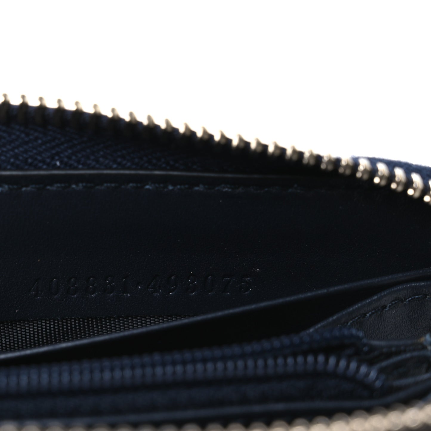 GG Supreme Monogram Web Zip Around Wallet Beige Blue