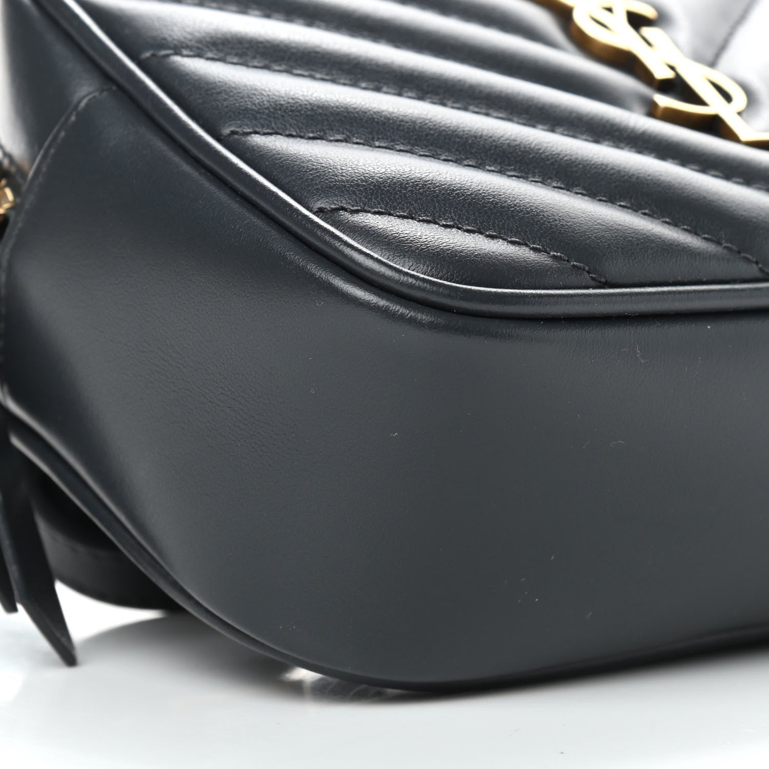 Saint Laurent Calfskin Matelasse Monogram Lou Belt Bag Smog 9 of 9
