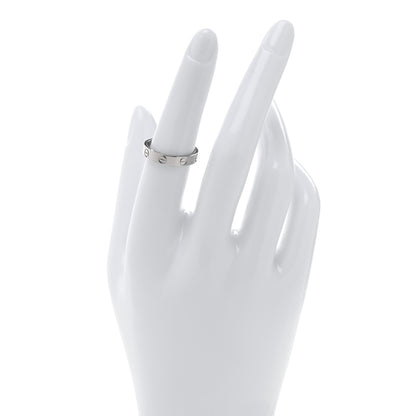 Cartier 18K White Gold 3.5mm LOVE Wedding Band Ring 53 6.5 2 of 5
