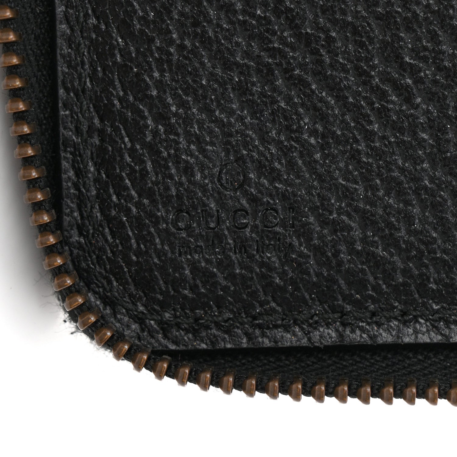 Gucci Dollar Calfskin Bee Star Zip Around Wallet Black 6 of 9
