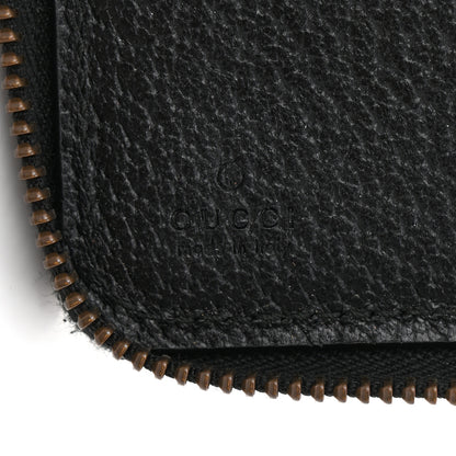 Gucci Dollar Calfskin Bee Star Zip Around Wallet Black 6 of 9