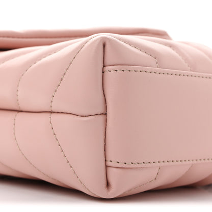 Saint Laurent Calfskin Y Quilted Monogram Toy Loulou Crossbody Bag Tender Pink 9 of 13