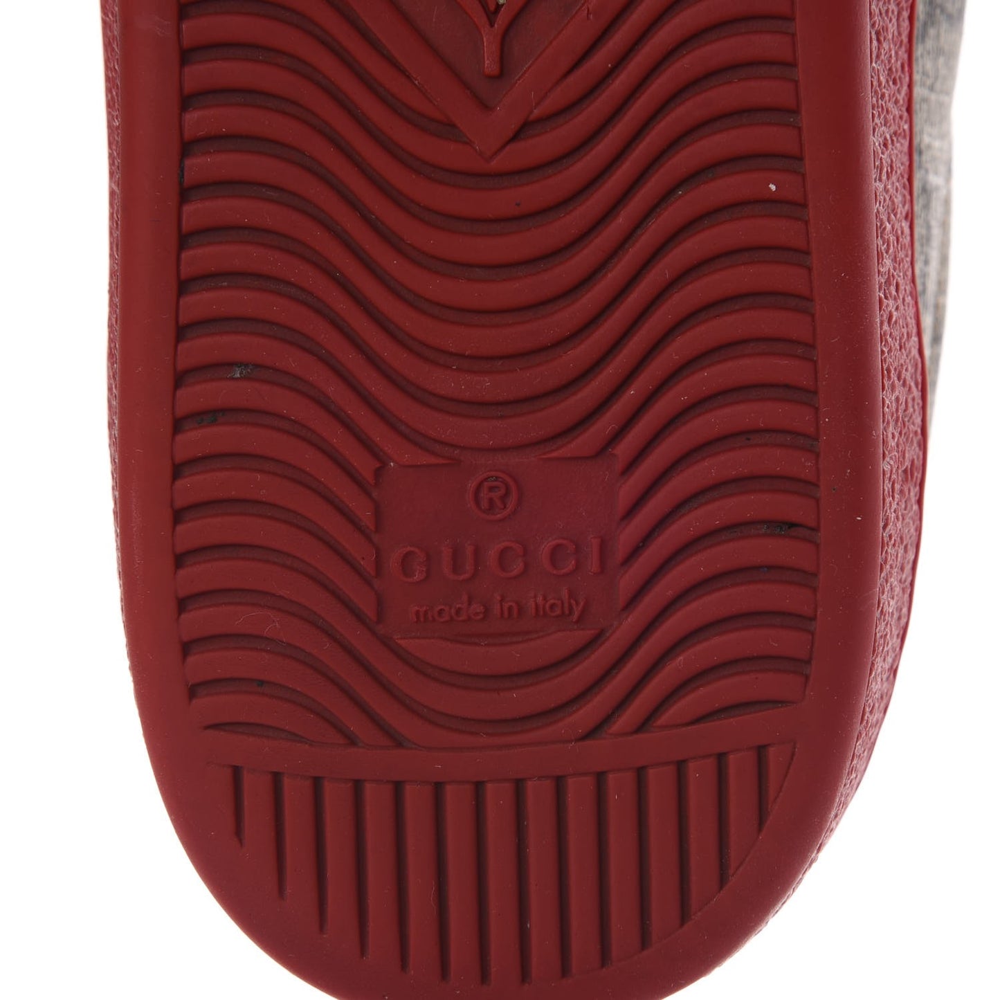 GG Supreme Monogram Ayers Web Mens New Ace Sneakers 8 Beige Red