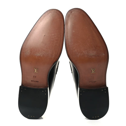 Louis Vuitton Calfskin Mens Tassle Loafers 8.5 Black 7 of 12