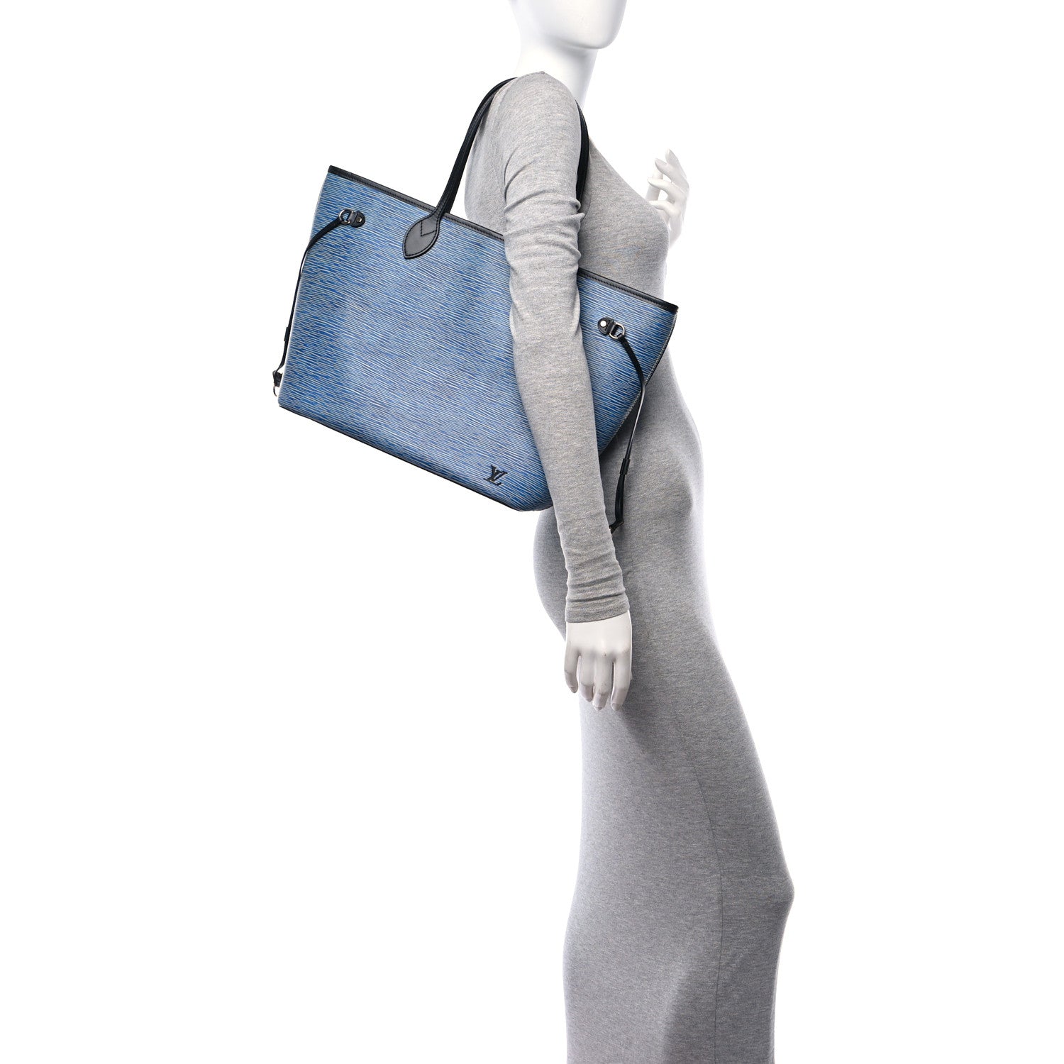 Louis Vuitton Epi Neverfull MM Denim Light 2 of 10