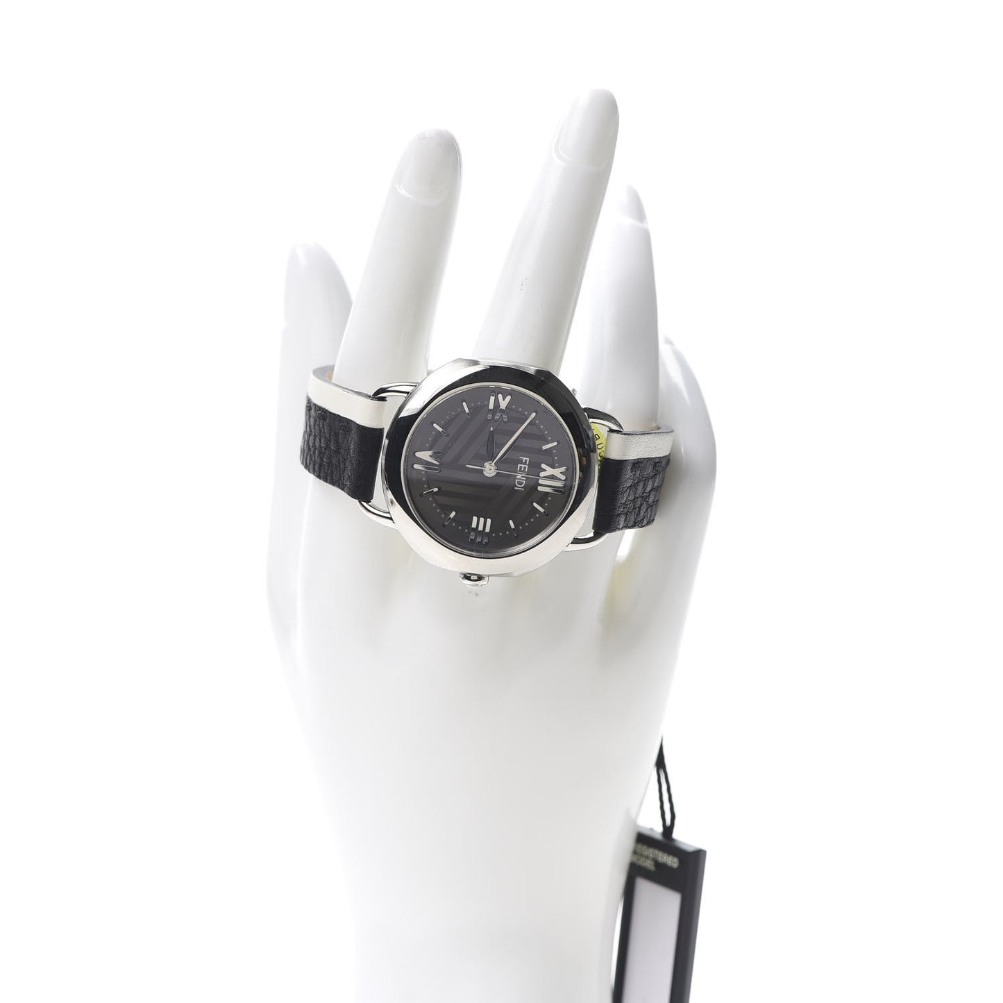 Stainless Steel Calfskin 38mm Selleria Two Tone Quartz Watch Grey