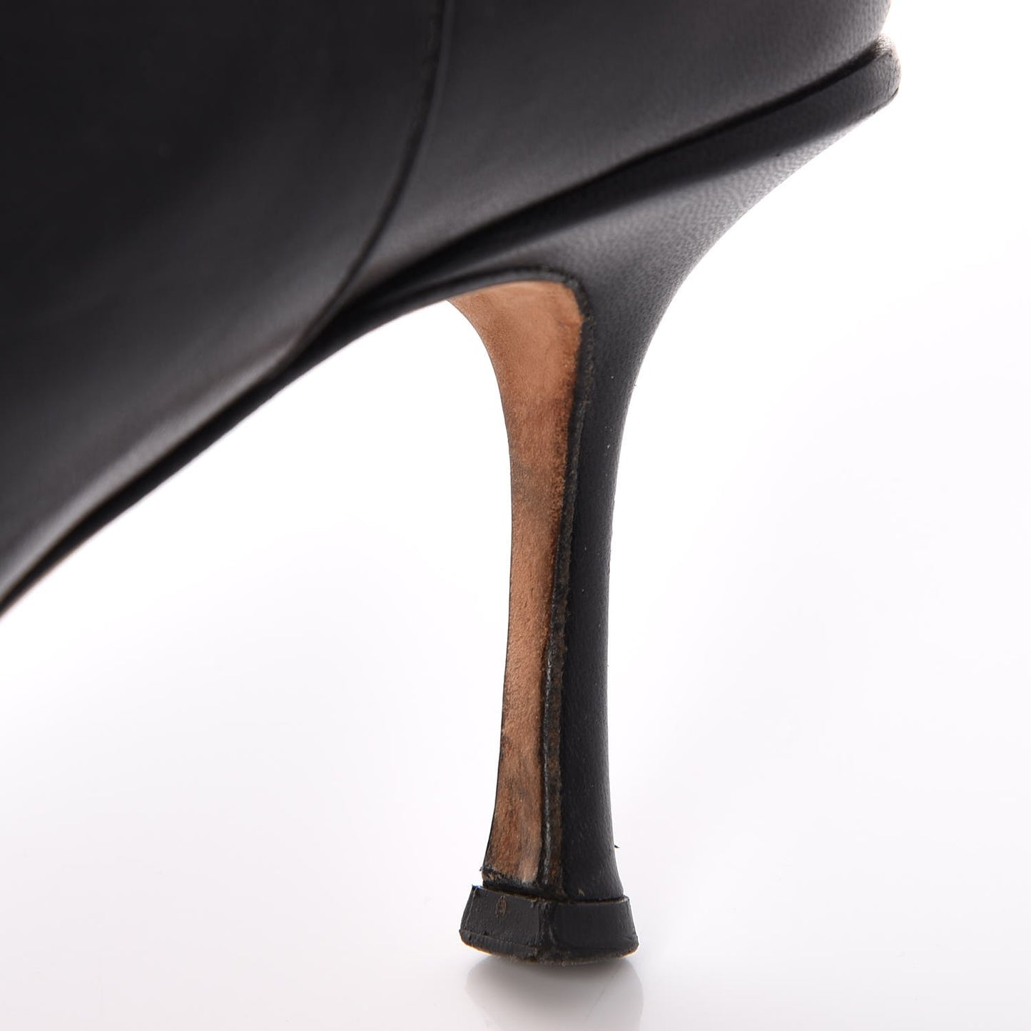 Calfskin Buckle Ankle Boots 36.5 Black