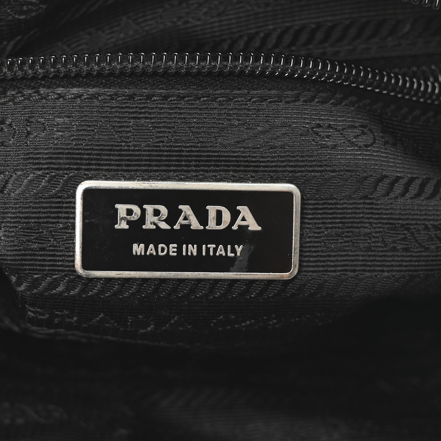 Prada Tessuto Nylon Triangle Shoulder Bag Black 1738633 – FASHIONPHILE