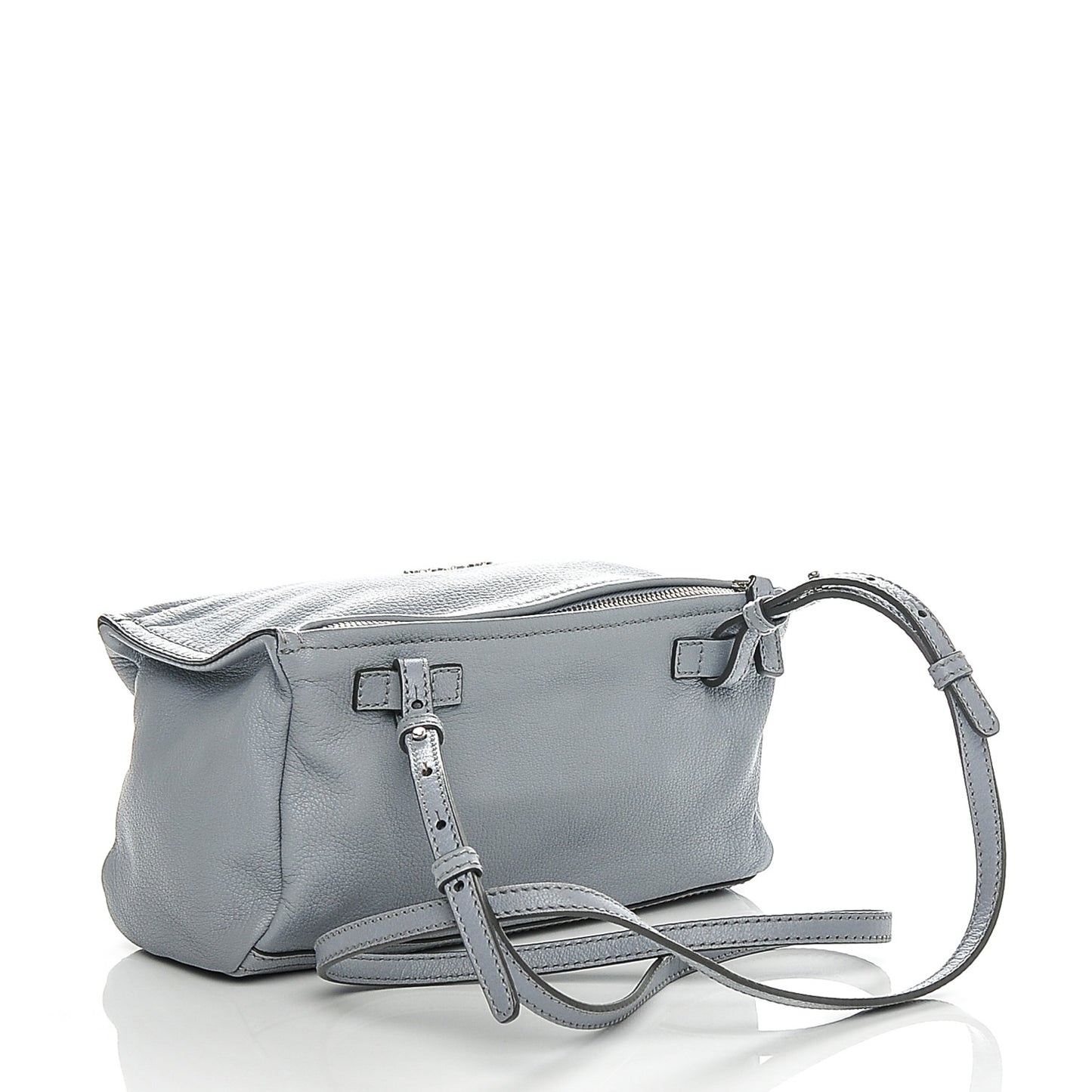 Grained Calfskin Mini Pandora Light Grey