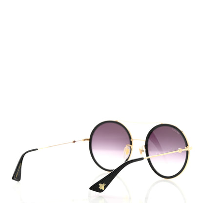 Gucci Metal Round Frame Sunglasses GG0061S Black 4 of 8