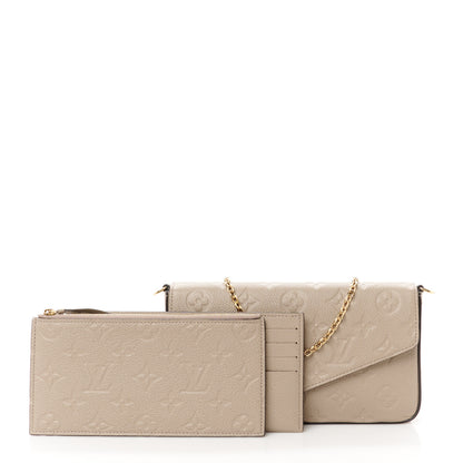 Louis Vuitton Empreinte Pochette Felicie Chain Wallet Tourterelle 3 of 16