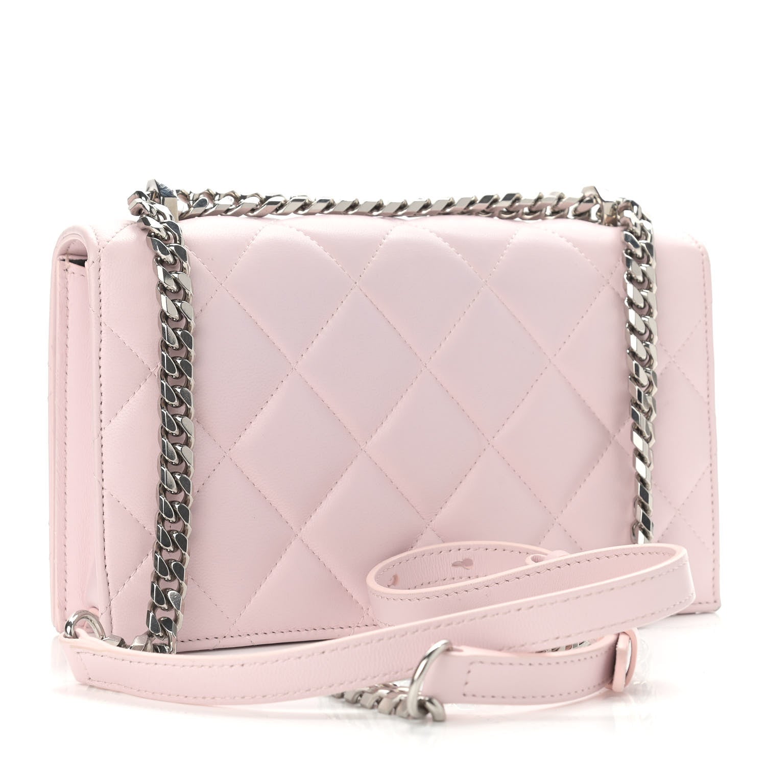 Alexander McQueen Lambskin Quilted Knuckle Shoulder Bag Pink 3 of 13