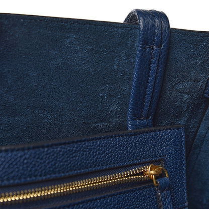 Celine Soft Grained Calfskin Small Belt Cabas Phantom Abyss Blue 8 of 12