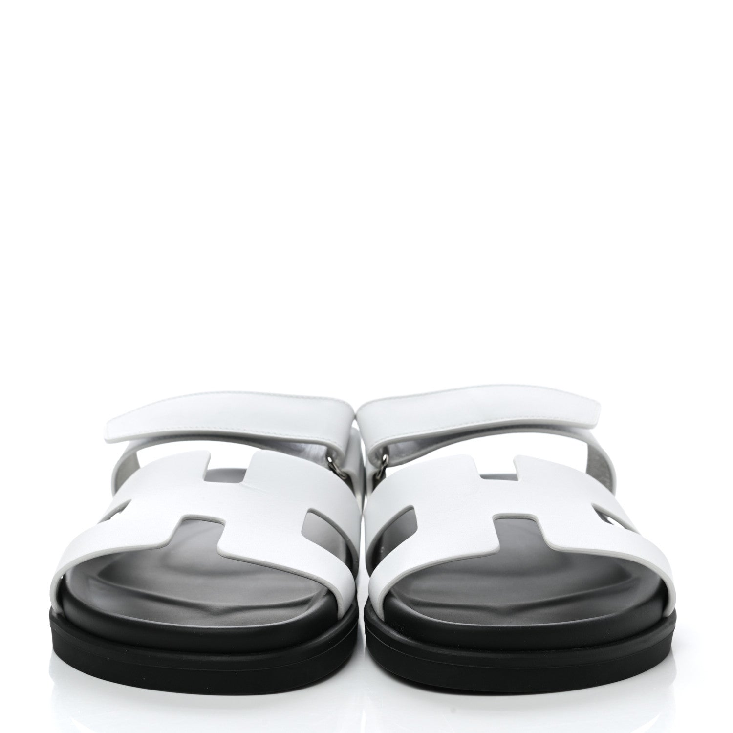 Hermes Calfskin Womens Chypre Sandals 39.5 White 2 of 9