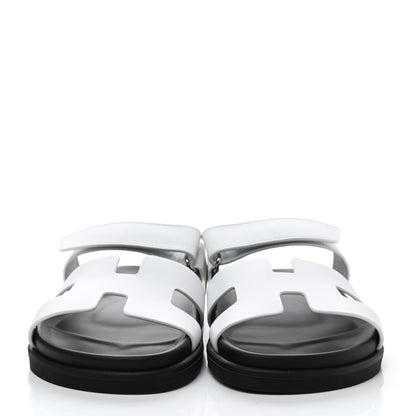 Hermes Calfskin Womens Chypre Sandals 39.5 White 2 of 9