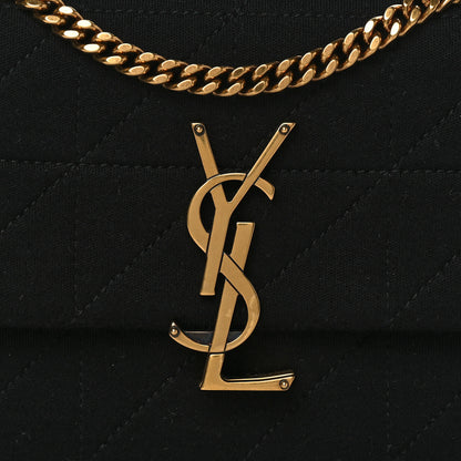 Saint Laurent Jersey Wool Patchwork Monogram Medium Jamie Baguette Black 7 of 9