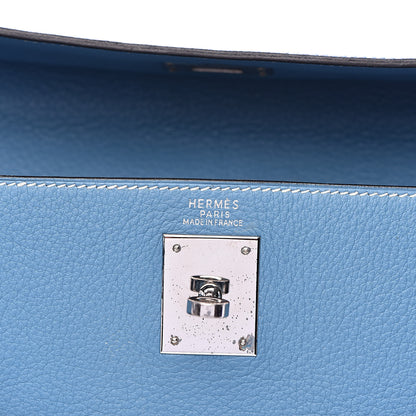 Hermes Togo Kelly Retourne 32 Blue Jean 8 of 38