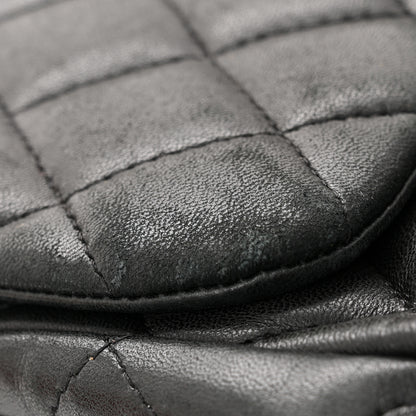 Chanel Lambskin Quilted Jumbo Single Flap Black 12 of 15